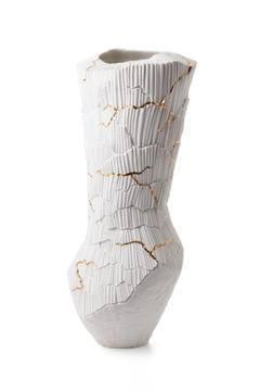 ANEMOS GOLD - Vase in porcelain and gold by Fos Ceramiche - view 3